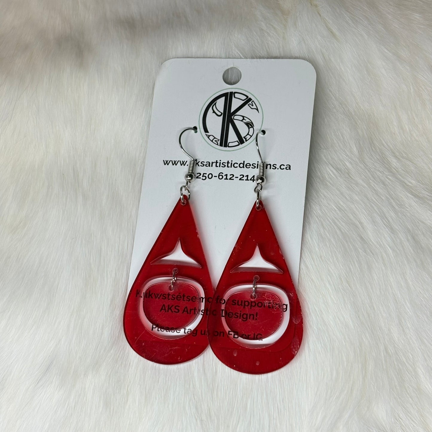 Red Drop Earrings