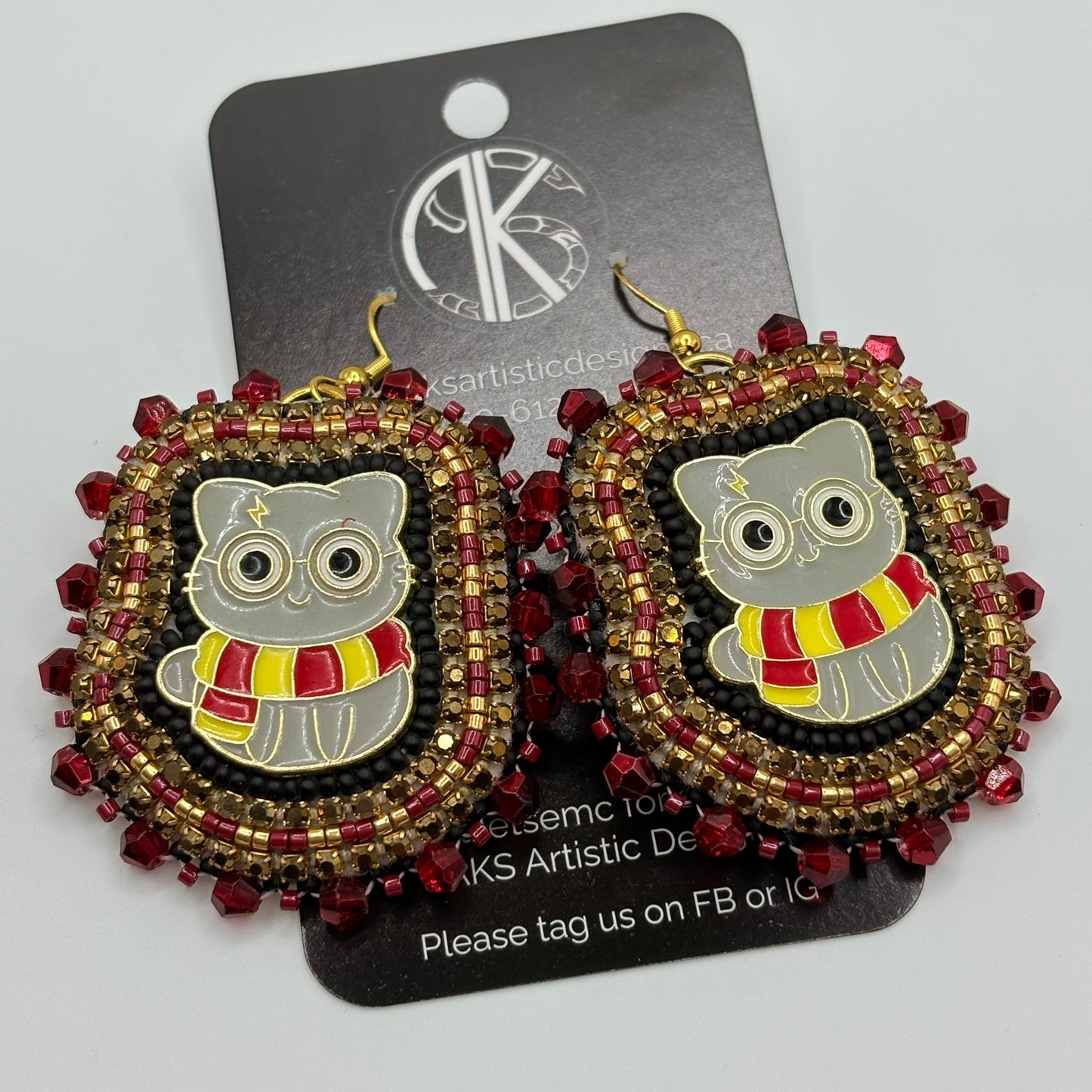HP Gryffindor Cat Earrings