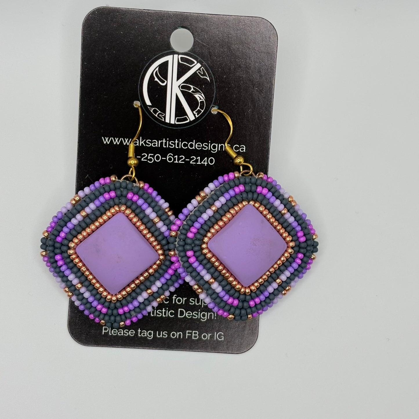 Purple and Grey dangles