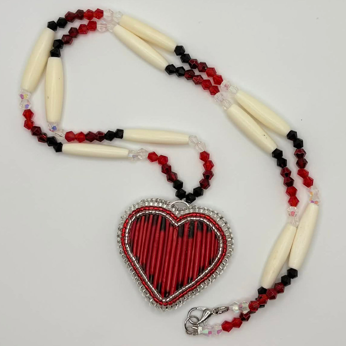 Porcupine heart necklace