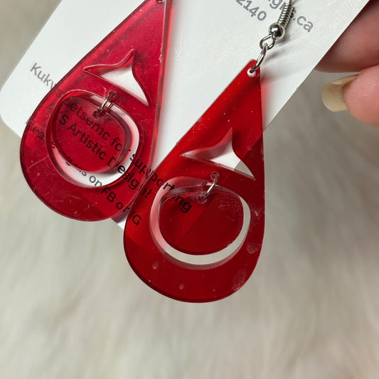 Red Drop Earrings
