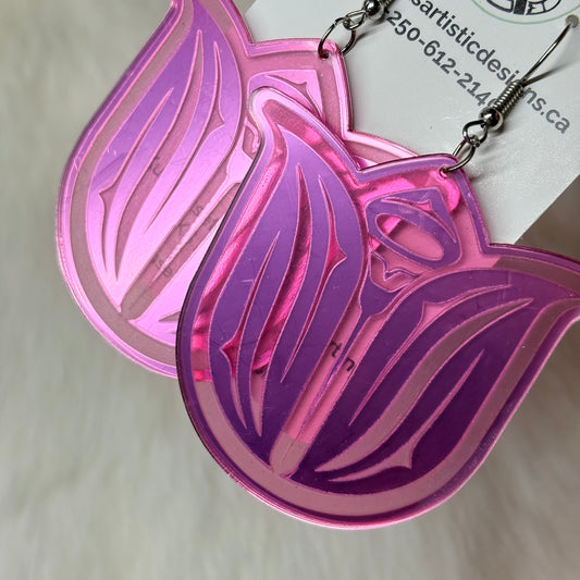 Pink Tulip Earrings