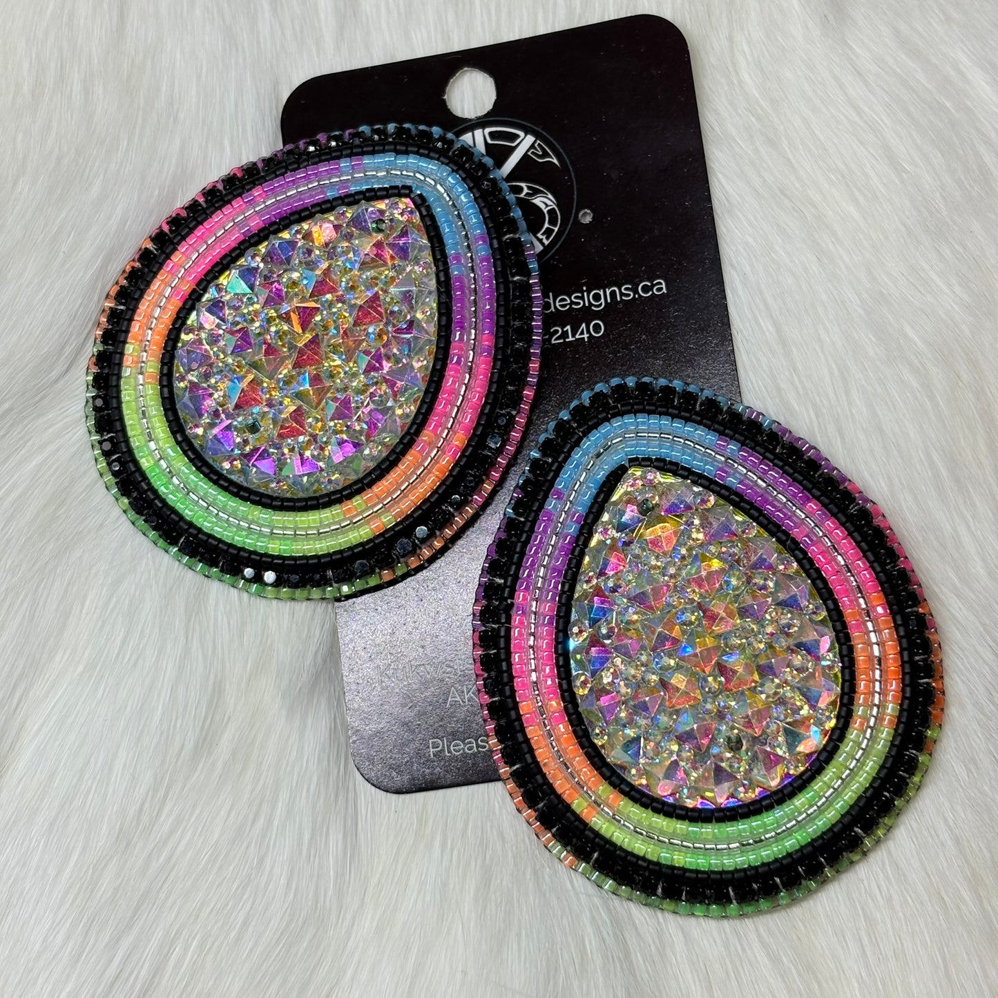 Rainbow Fade Tear Drop Earrings