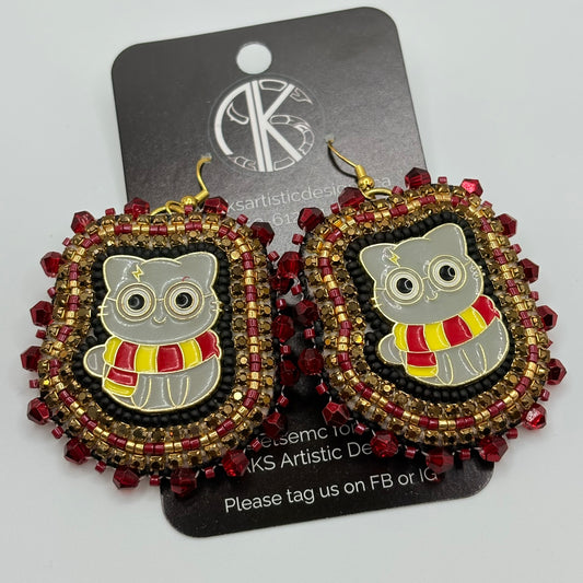HP Gryffindor Cat Earrings