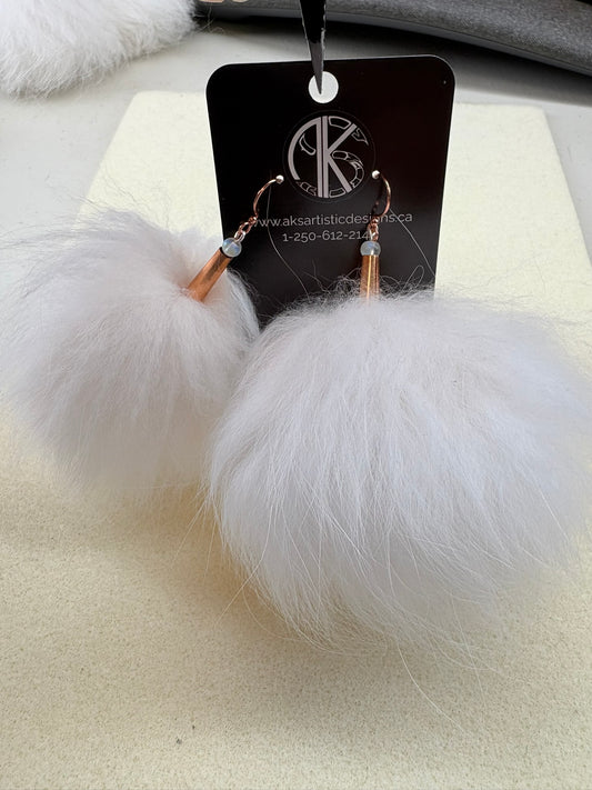 Fox Fur, Copper cone earrings