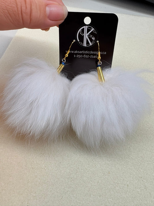 Fox Fur, Gold cone Earrings