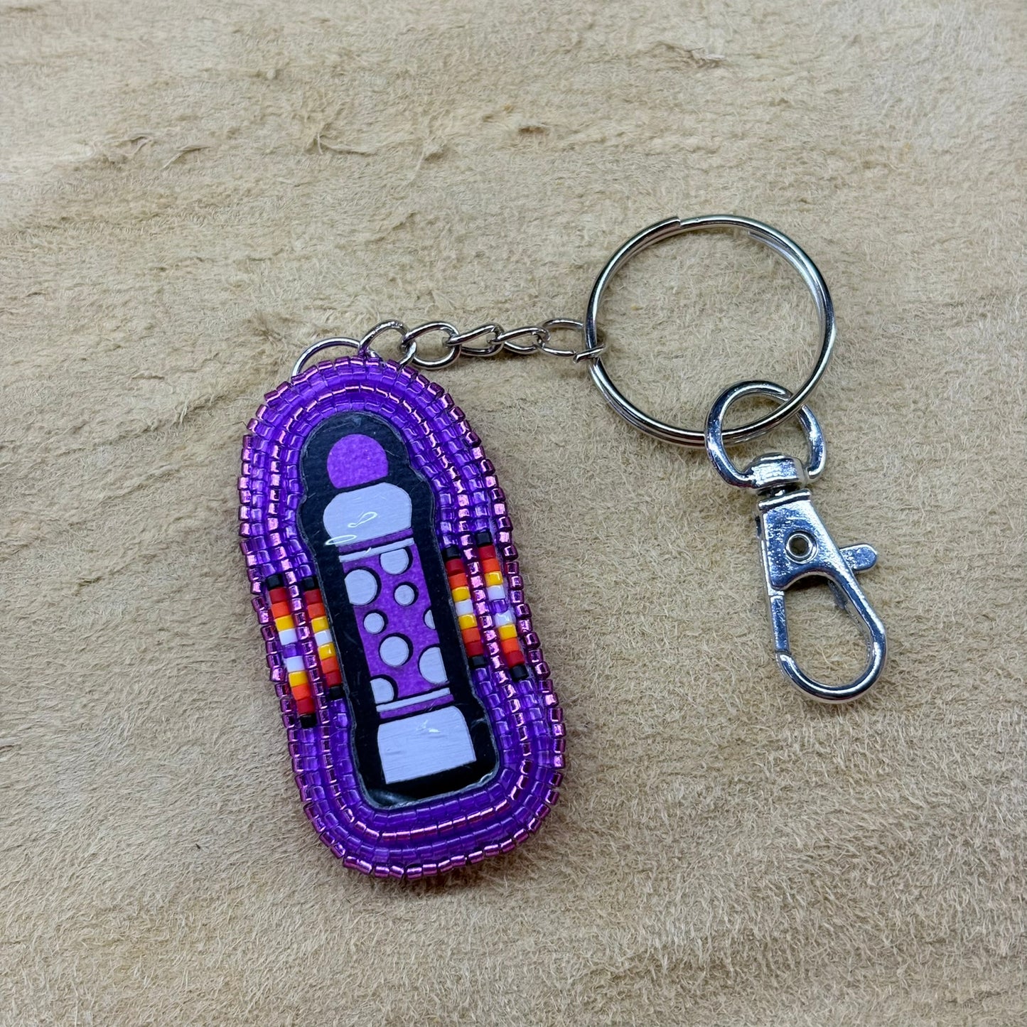 Purple Bingo Keychain