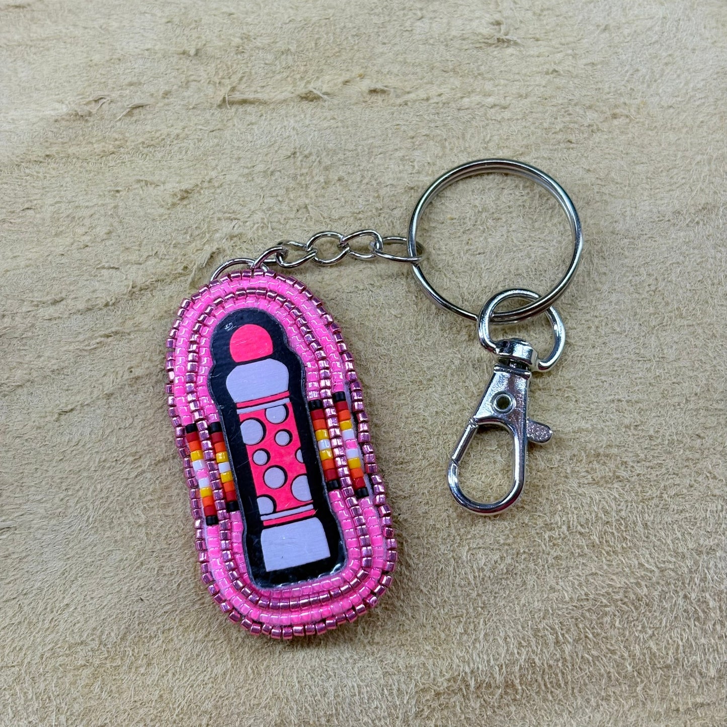 Pink Bingo Keychain