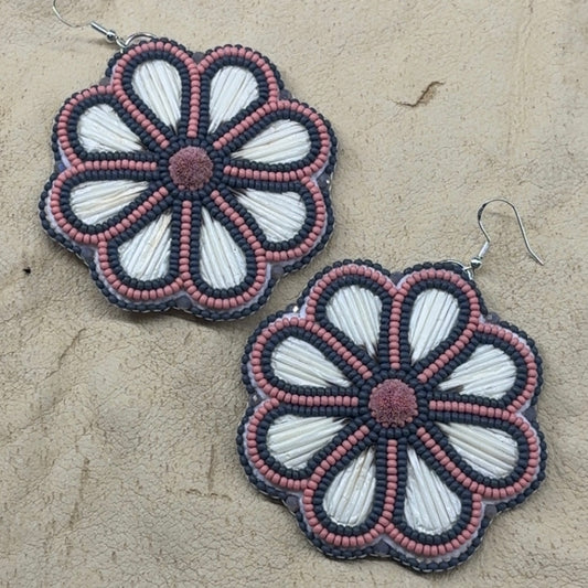 Porcupine & Tufted Floral Earrings